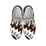 Steampunk Gears And Cogs Print White Slip On Shoes