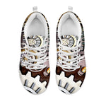 Steampunk Gears And Cogs Print White Sneakers
