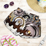 Steampunk Gears And Cogs Print Women's Shorts