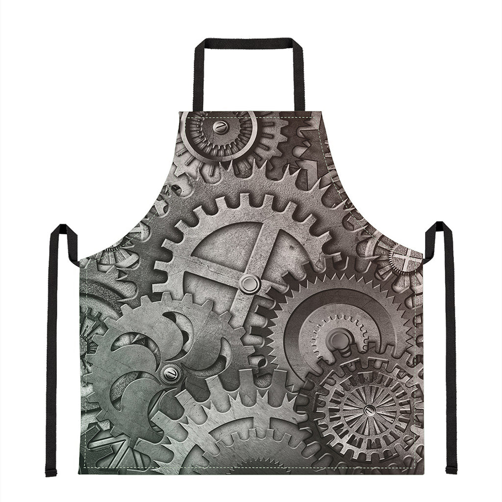 Steampunk Metal Gears Print Apron