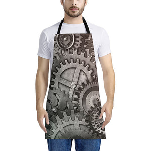 Steampunk Metal Gears Print Apron