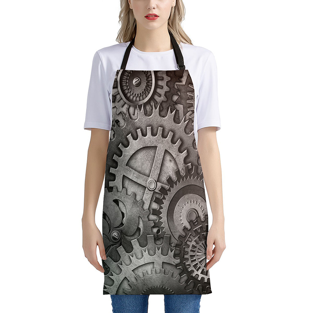 Steampunk Metal Gears Print Apron