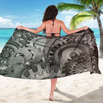 Steampunk Metal Gears Print Beach Sarong Wrap