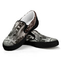 Steampunk Metal Gears Print Black Slip On Sneakers