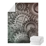 Steampunk Metal Gears Print Blanket