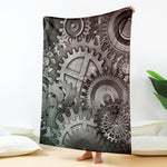 Steampunk Metal Gears Print Blanket