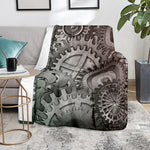Steampunk Metal Gears Print Blanket