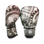 Steampunk Metal Gears Print Boxing Gloves