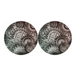 Steampunk Metal Gears Print Car Coasters