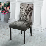 Steampunk Metal Gears Print Dining Chair Slipcover