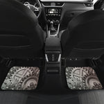 Steampunk Metal Gears Print Front and Back Car Floor Mats