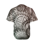 Steampunk Metal Gears Print Men's Baseball Jersey