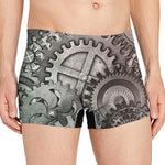 Steampunk Metal Gears Print Men's Boxer Briefs