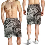 Steampunk Metal Gears Print Men's Shorts