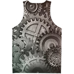 Steampunk Metal Gears Print Men's Tank Top