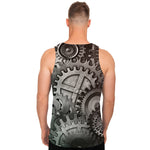 Steampunk Metal Gears Print Men's Tank Top