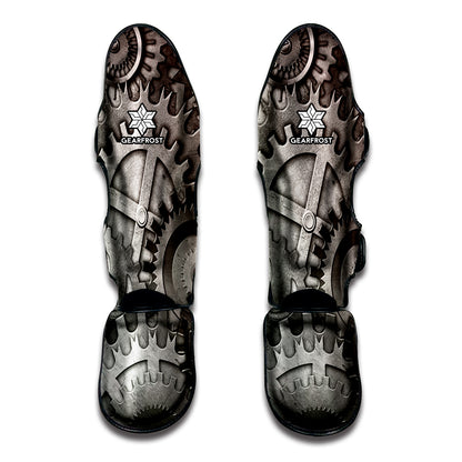 Steampunk Metal Gears Print Muay Thai Shin Guard
