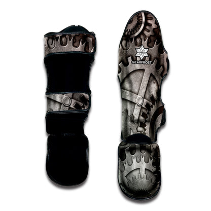 Steampunk Metal Gears Print Muay Thai Shin Guard