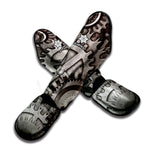 Steampunk Metal Gears Print Muay Thai Shin Guard