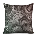 Steampunk Metal Gears Print Pillow Cover