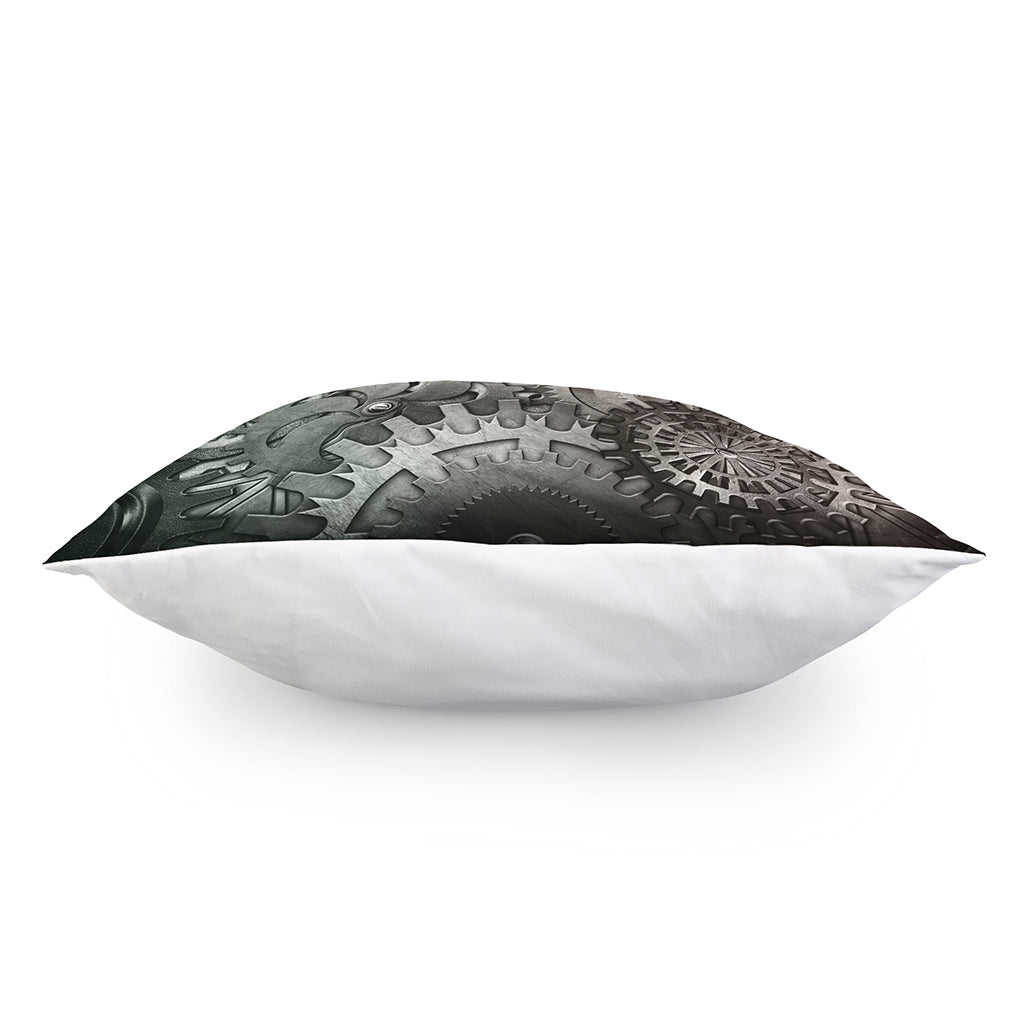 Steampunk Metal Gears Print Pillow Cover