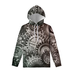 Steampunk Metal Gears Print Pullover Hoodie