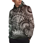 Steampunk Metal Gears Print Pullover Hoodie