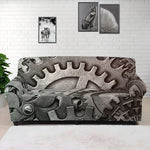 Steampunk Metal Gears Print Sofa Cover