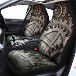 Steampunk Metal Gears Print Universal Fit Car Seat Covers