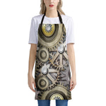 Steampunk Metallic Gears Print Apron