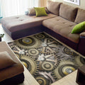 Steampunk Metallic Gears Print Floor Mat
