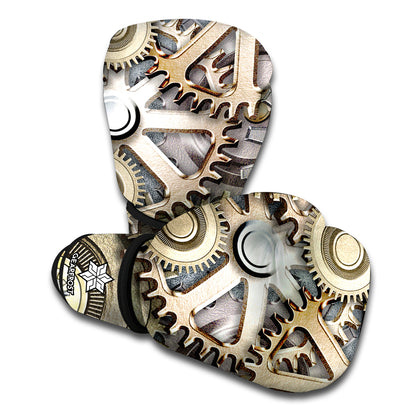 Steampunk Metallic Gears Print Boxing Gloves