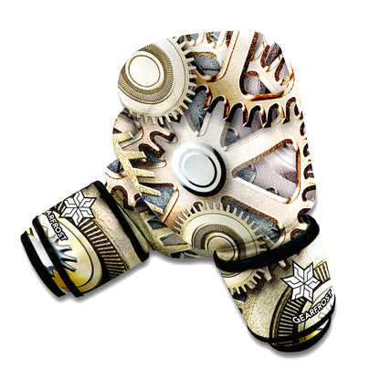 Steampunk Metallic Gears Print Boxing Gloves