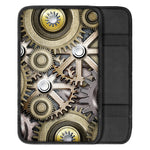 Steampunk Metallic Gears Print Car Center Console Cover