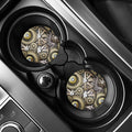 Steampunk Metallic Gears Print Car Coasters