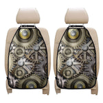 Steampunk Metallic Gears Print Car Seat Organizers