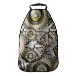 Steampunk Metallic Gears Print Car Seat Organizers