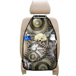 Steampunk Metallic Gears Print Car Seat Organizers
