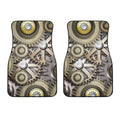 Steampunk Metallic Gears Print Front Car Floor Mats
