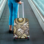 Steampunk Metallic Gears Print Luggage Cover
