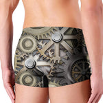 Steampunk Metallic Gears Print Men's Boxer Briefs