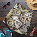 Steampunk Metallic Gears Print Men's Shorts