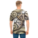 Steampunk Metallic Gears Print Men's T-Shirt