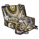 Steampunk Metallic Gears Print Pet Car Back Seat Cover