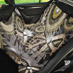 Steampunk Metallic Gears Print Pet Car Back Seat Cover