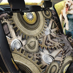 Steampunk Metallic Gears Print Pet Car Back Seat Cover