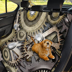 Steampunk Metallic Gears Print Pet Car Back Seat Cover