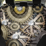 Steampunk Metallic Gears Print Pet Car Back Seat Cover