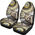 Steampunk Metallic Gears Print Universal Fit Car Seat Covers