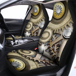 Steampunk Metallic Gears Print Universal Fit Car Seat Covers